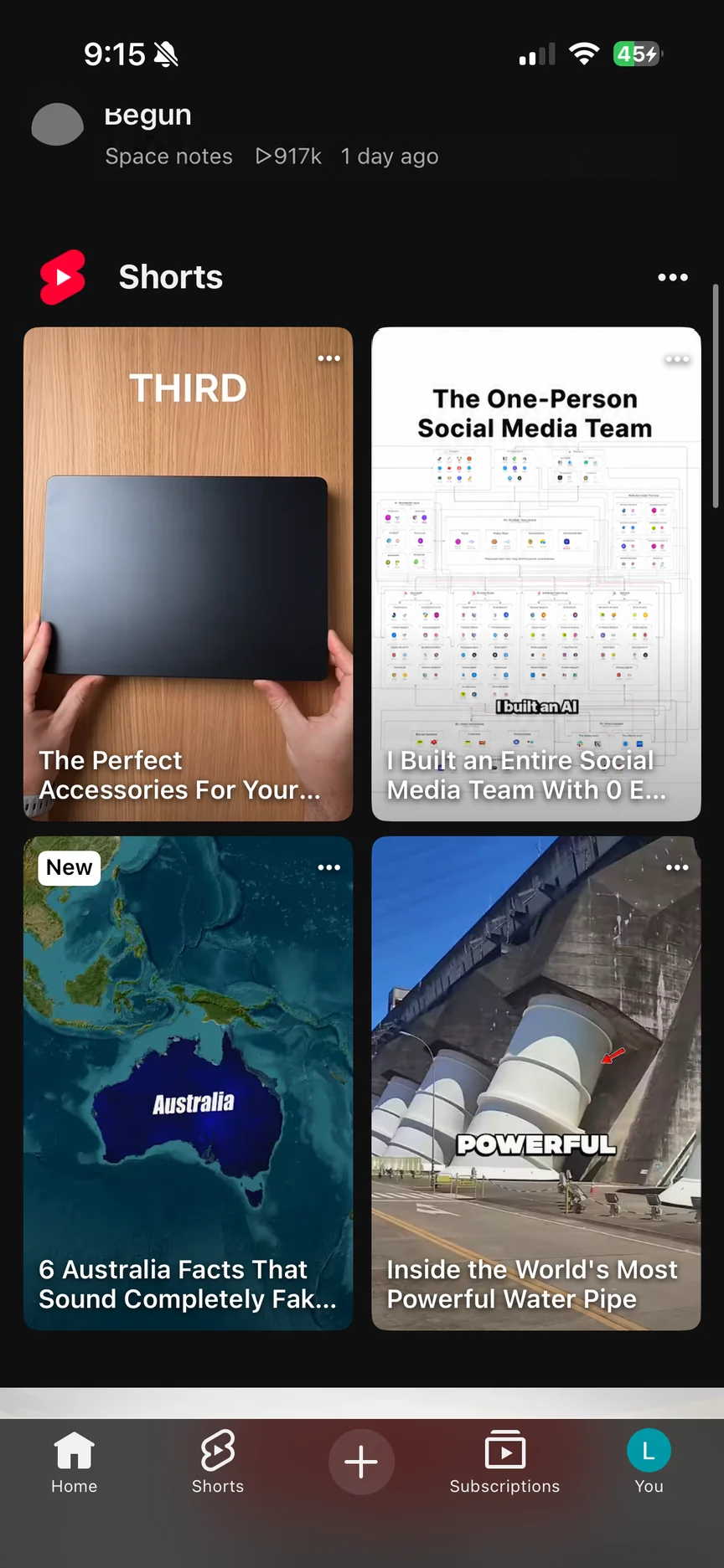 youtube before filtering, with its video or discovery navigation